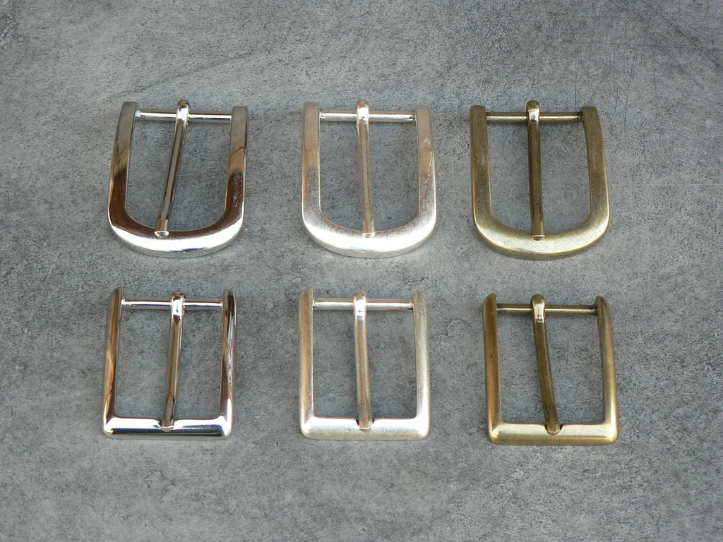 Men’s Genuine Leather Belt with Brass Buckle – Brown