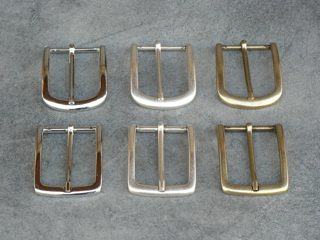 Men’s Genuine Leather Belt with Brass Buckle – Brown