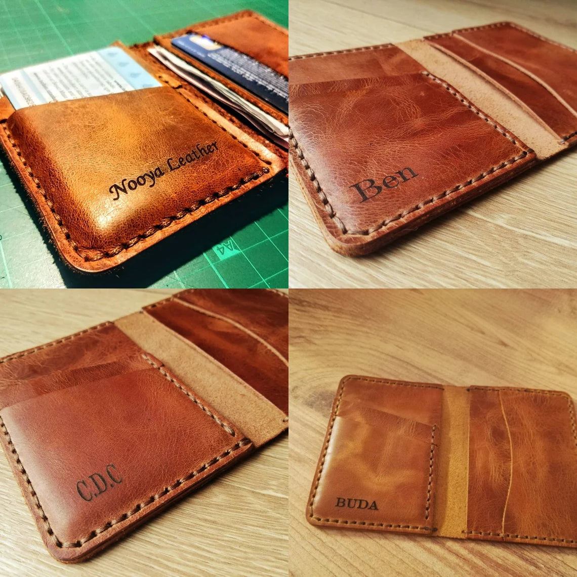 Men’s Handmade Genuine Leather Wallet – Multiple Colors