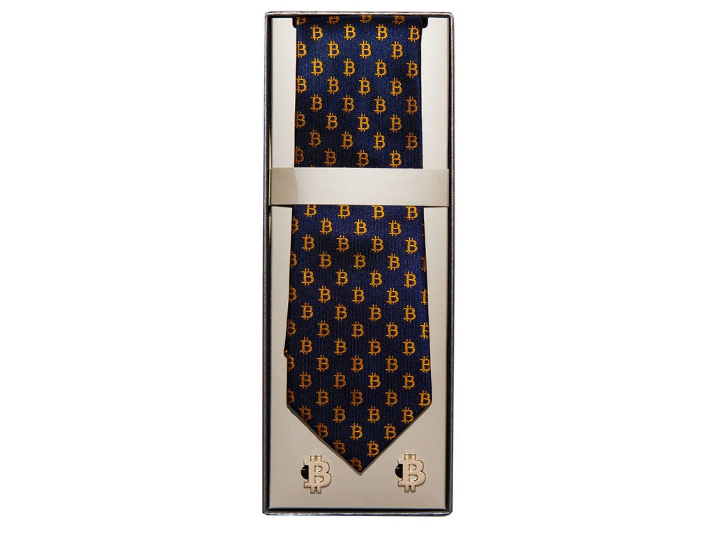 Bitcoin Signature Tie & Cufflink Set