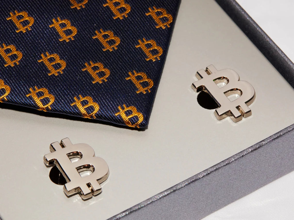 Bitcoin Signature Tie & Cufflink Set