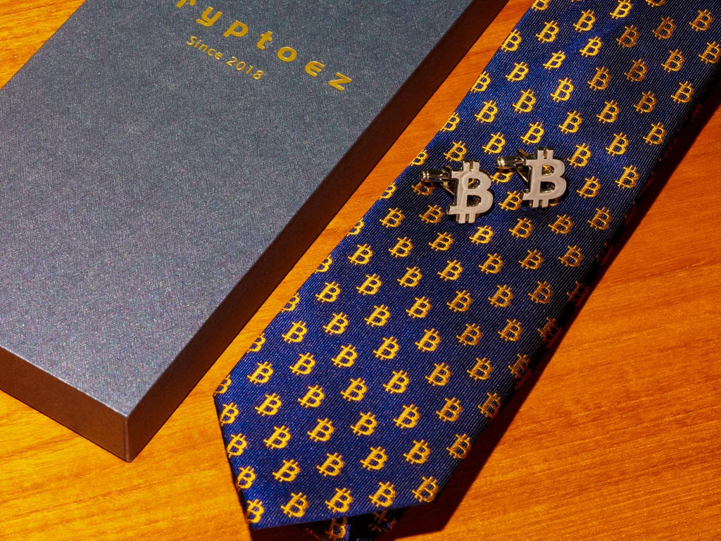Bitcoin Signature Tie & Cufflink Set