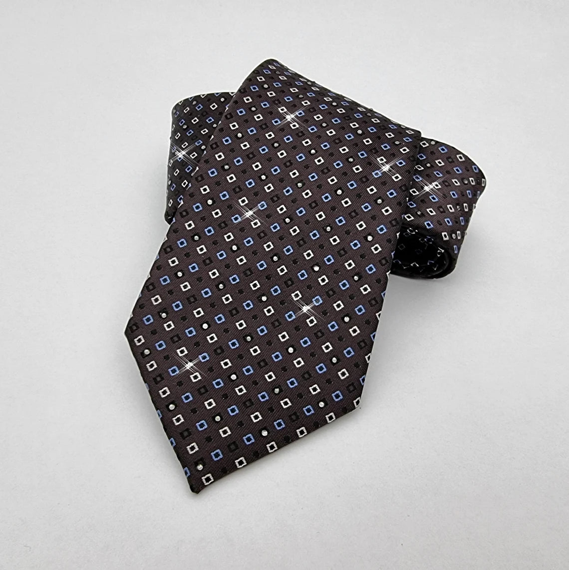 Midnight Square Pattern Tie