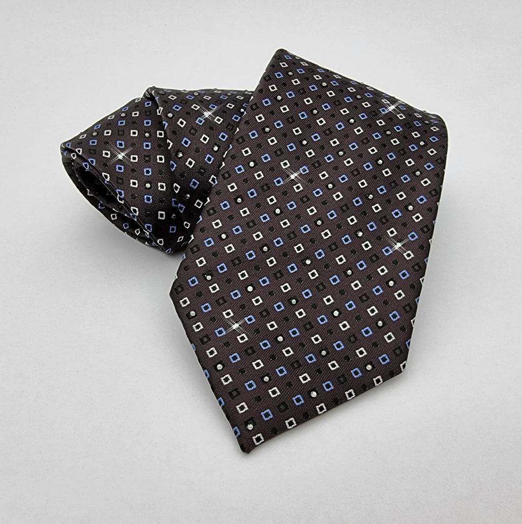 Midnight Square Pattern Tie