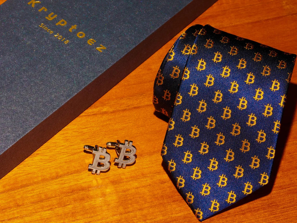 Bitcoin Signature Tie & Cufflink Set