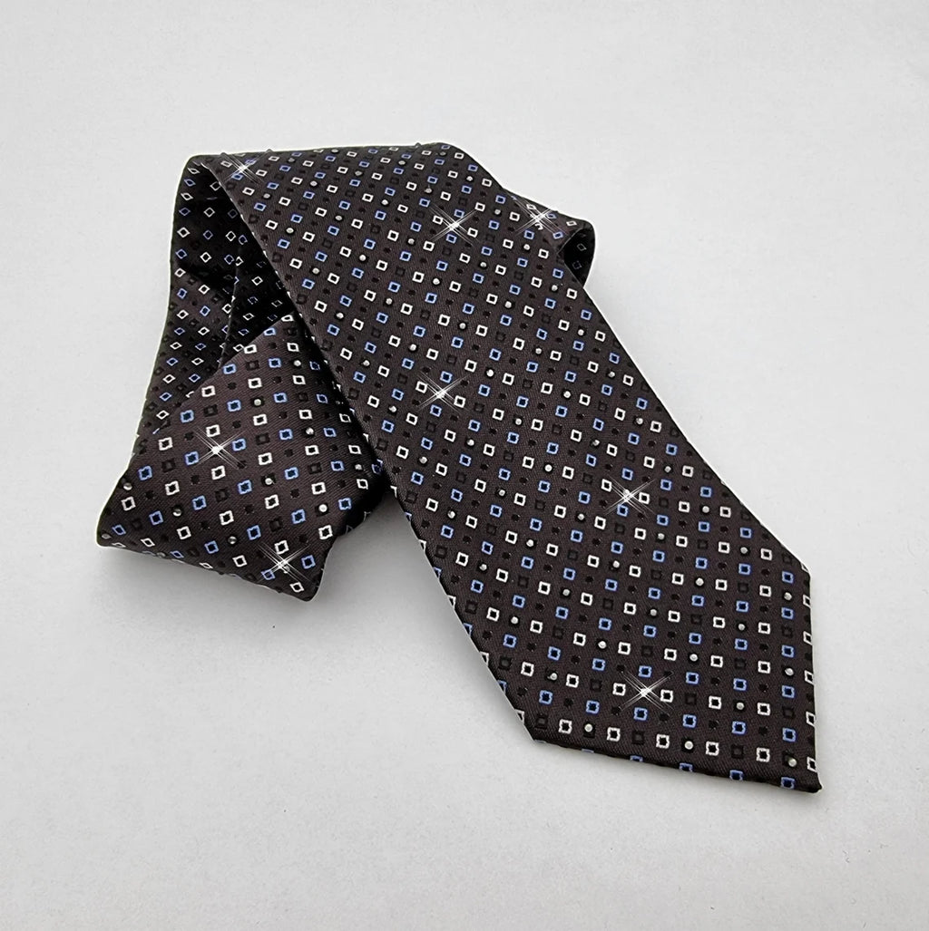 Midnight Square Pattern Tie