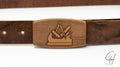 Master Craftsman Wooden Buckle Leather Belt