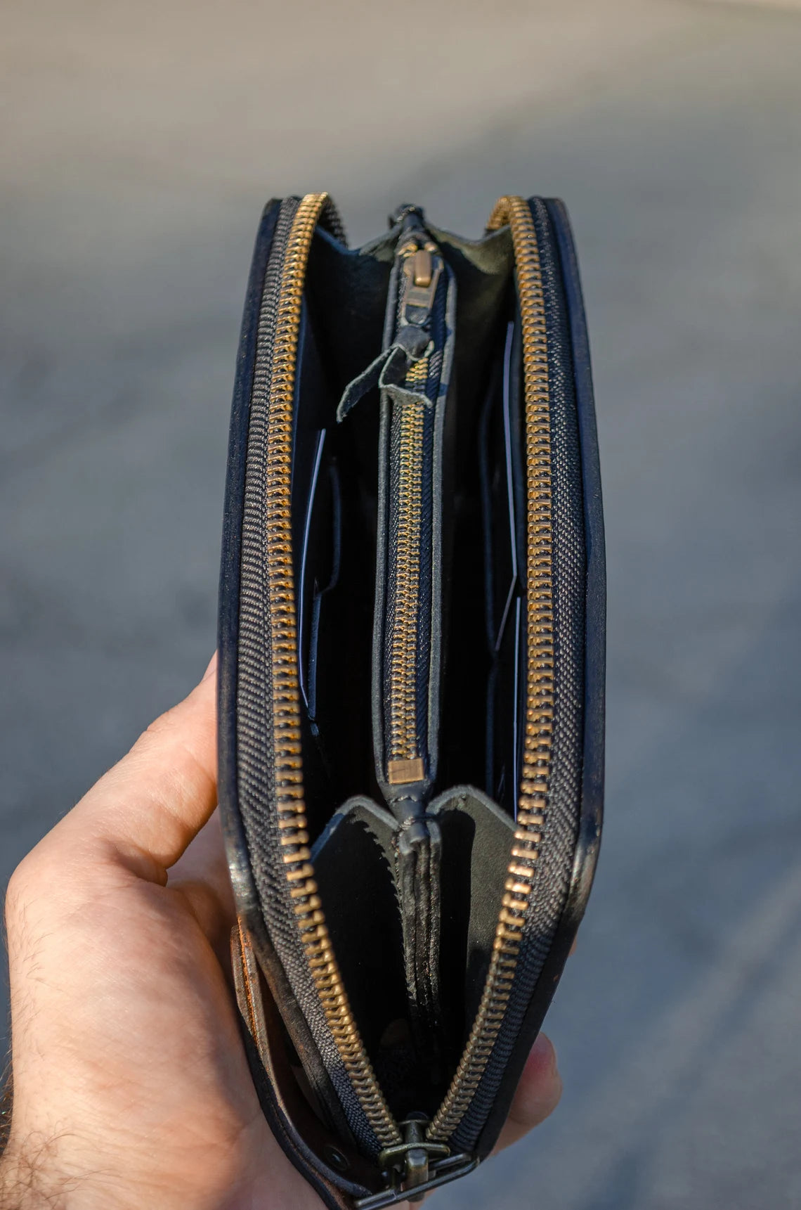 Sovereign Prestige Handcrafted Leather Zip Wallet