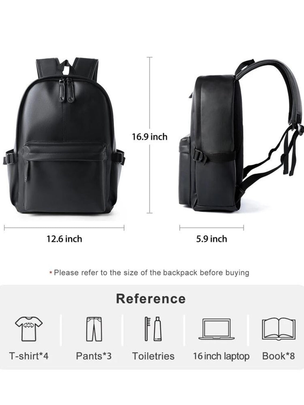 Urban Elite Waterproof Leather Laptop Backpack