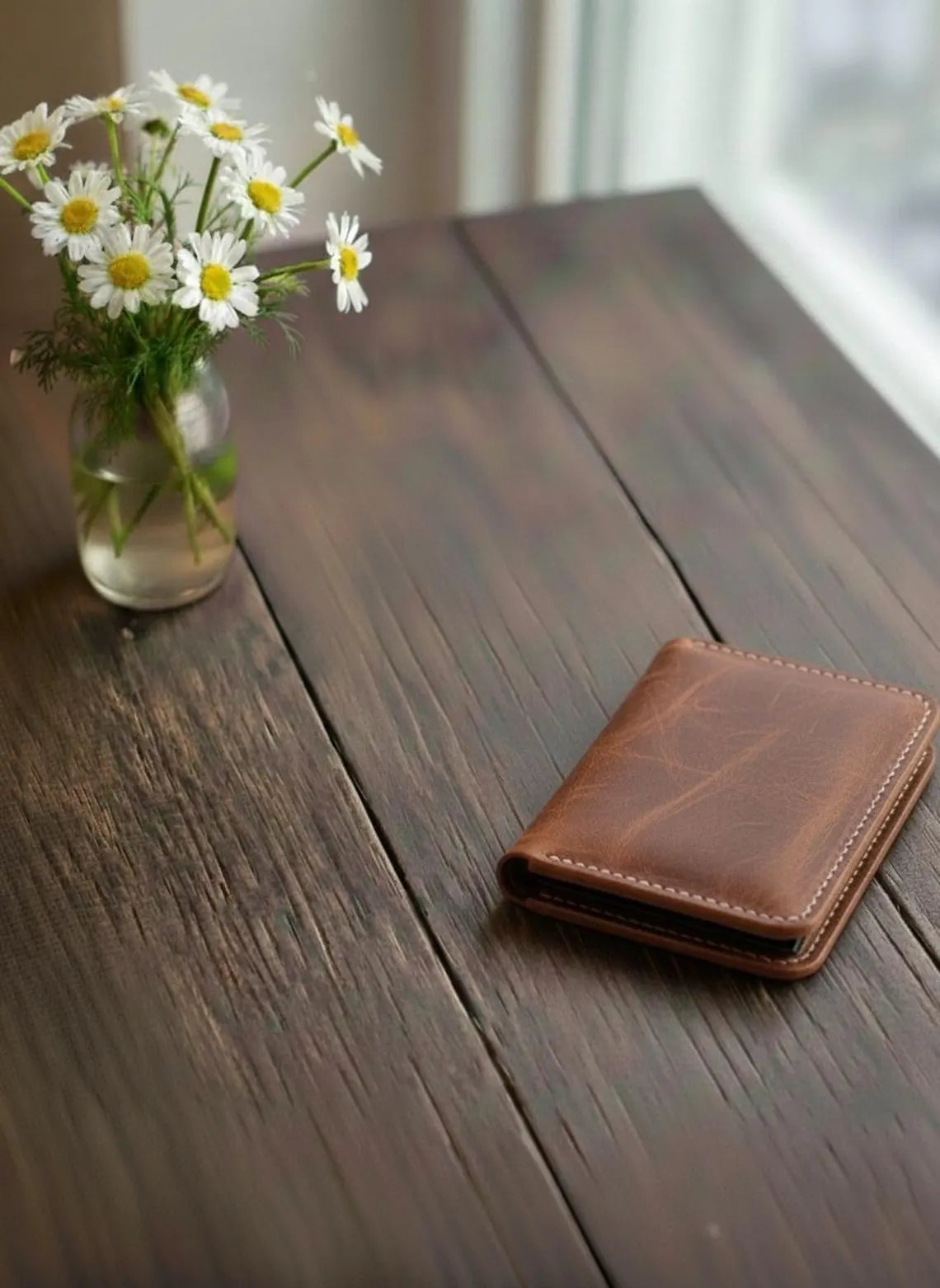 Men’s Handmade Genuine Leather Wallet – Multiple Colors