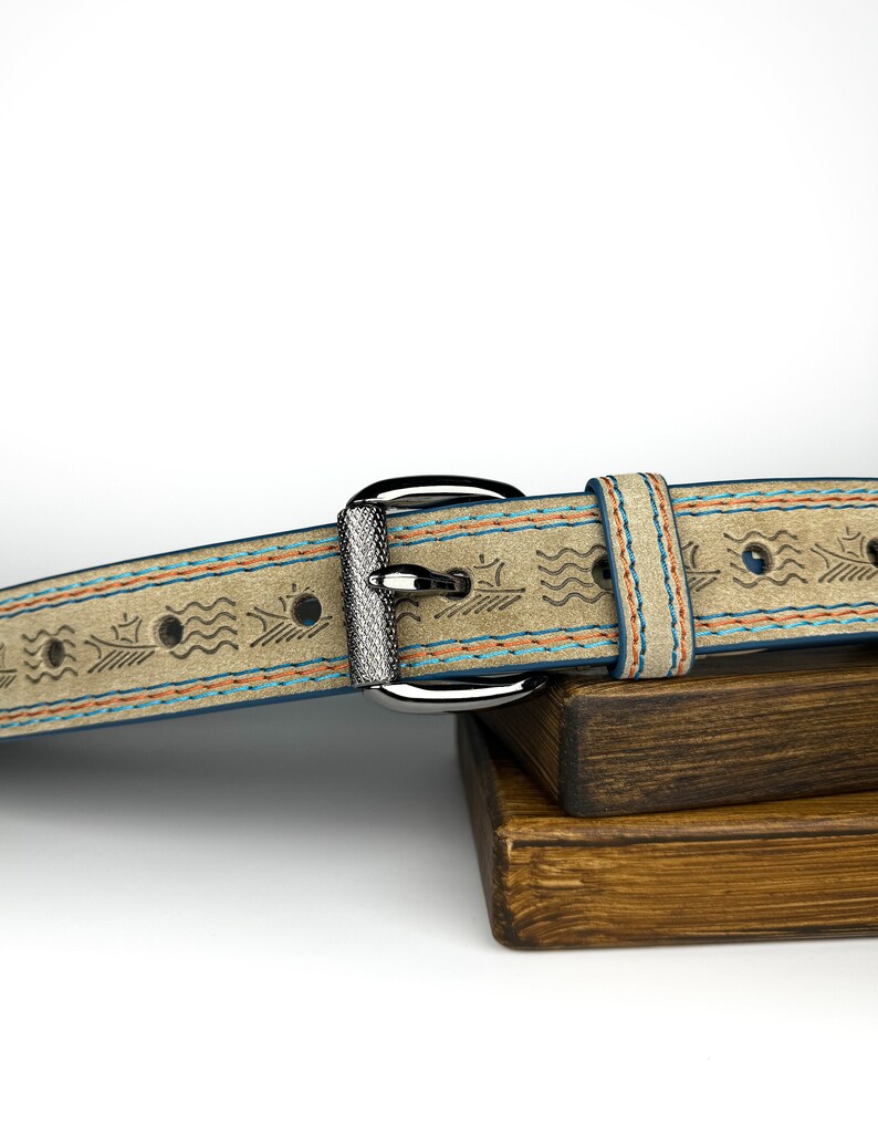 Artisan Heritage Embossed Leather Men's Belt