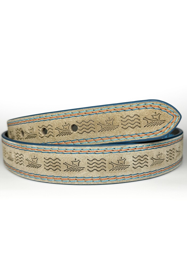 Artisan Heritage Embossed Leather Men's Belt