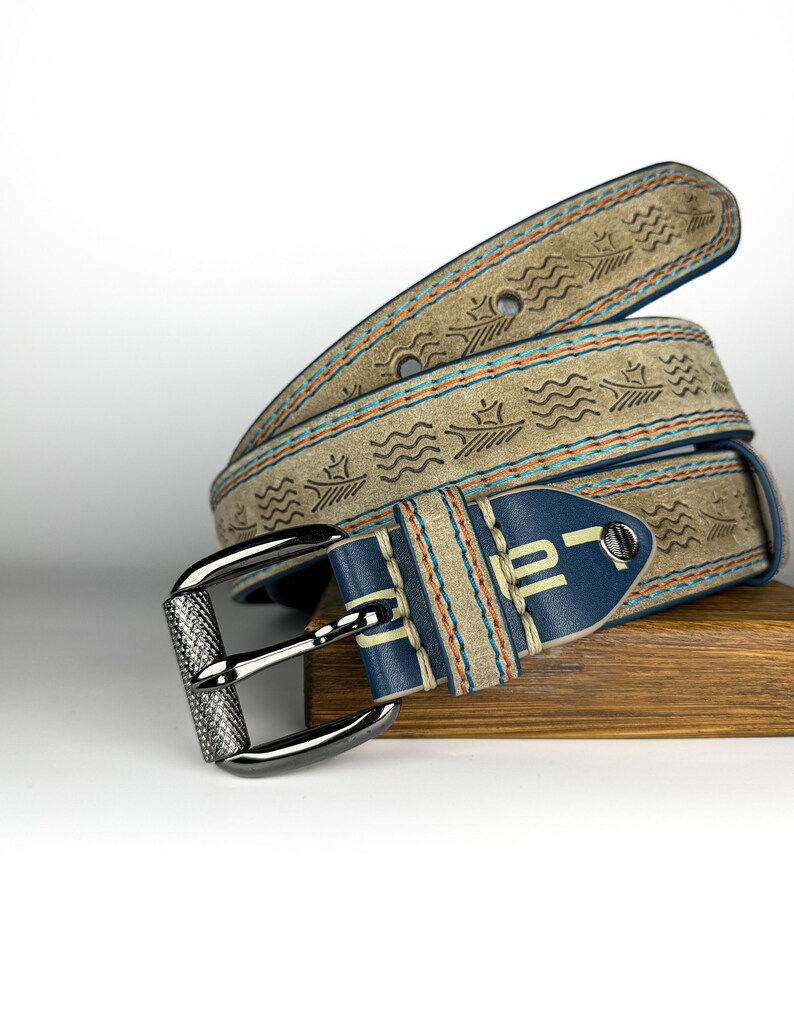Artisan Heritage Embossed Leather Men's Belt
