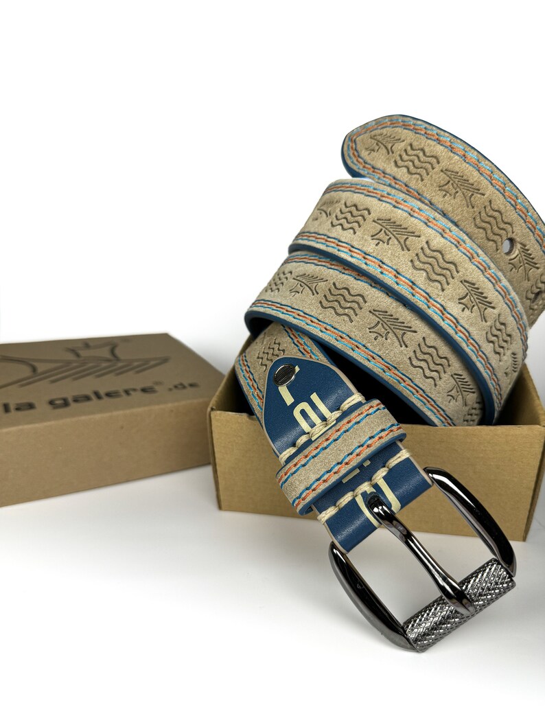 Artisan Heritage Embossed Leather Men's Belt