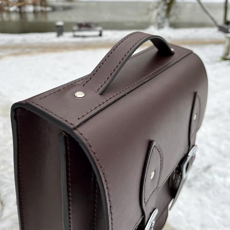 Executive Prestige Leather Convertible Briefcase Backpack