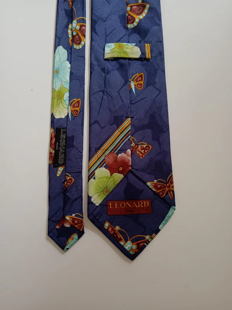 Royal Butterfly Floral Tie