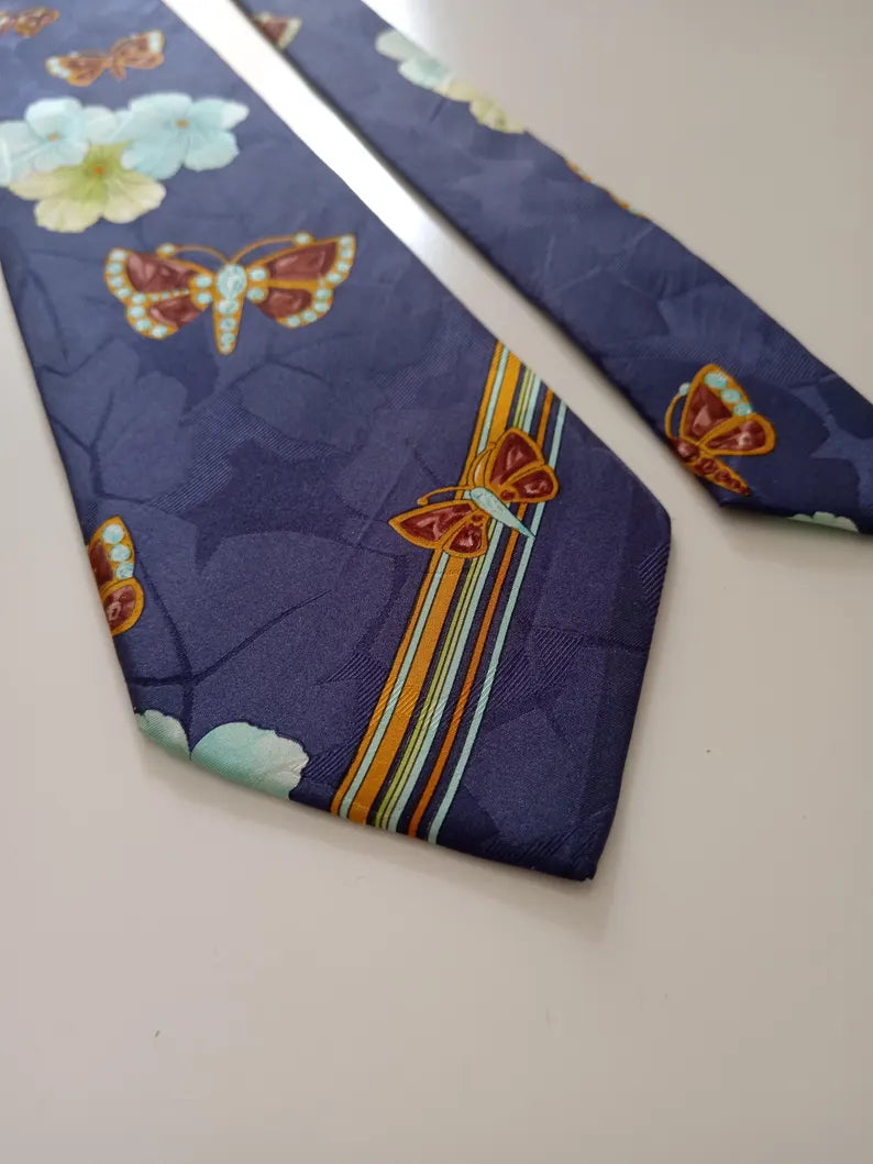 Royal Butterfly Floral Tie