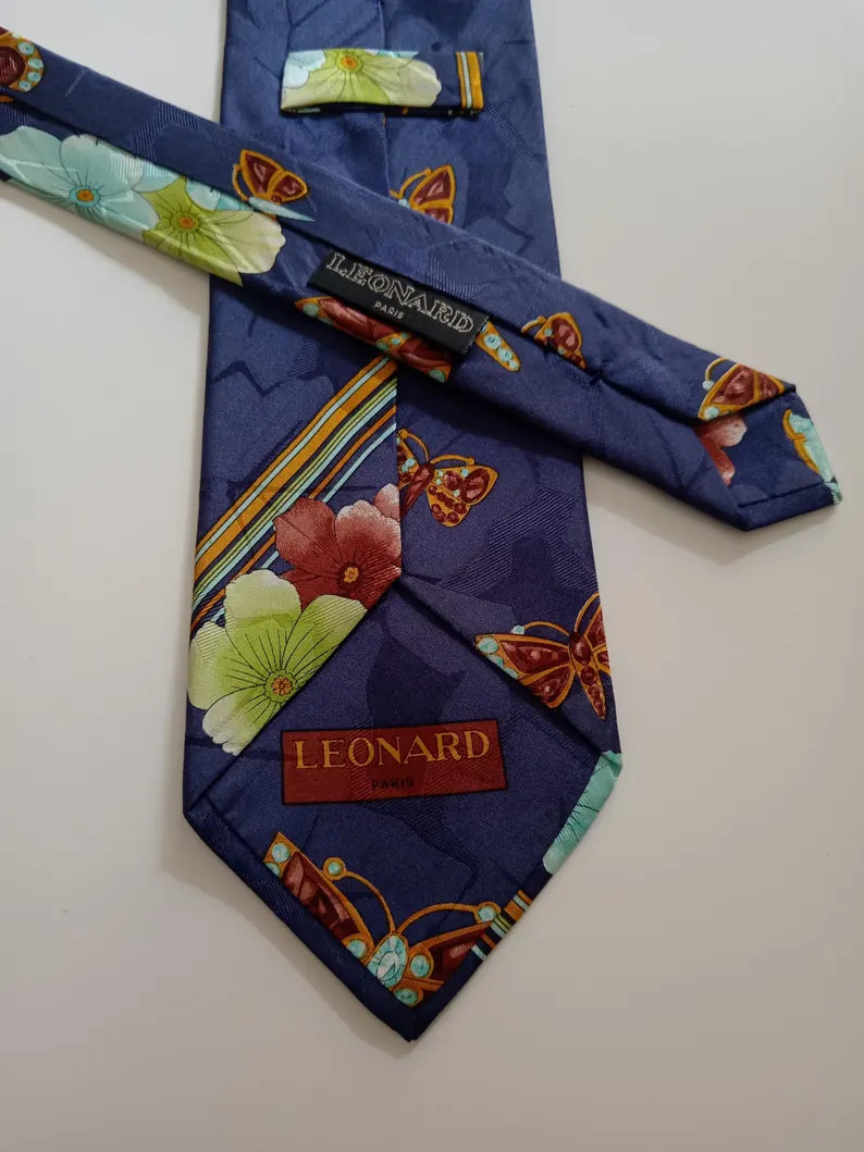 Royal Butterfly Floral Tie