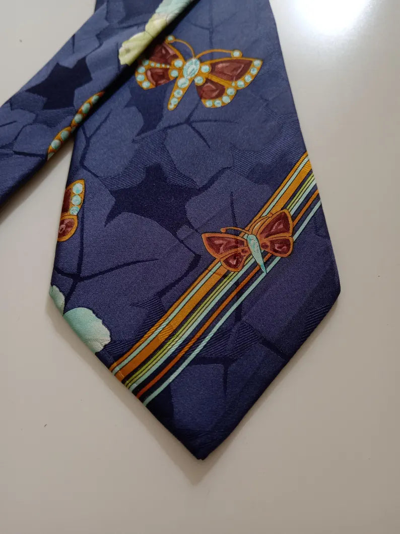 Royal Butterfly Floral Tie