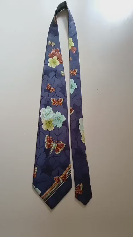 Royal Butterfly Floral Tie